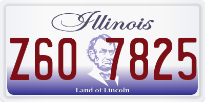 IL license plate Z607825