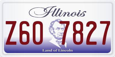 IL license plate Z607827