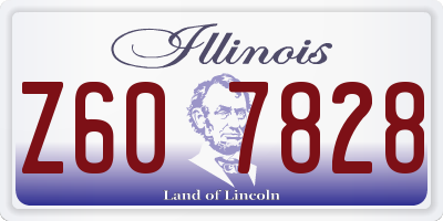 IL license plate Z607828