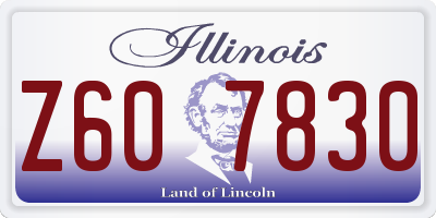 IL license plate Z607830
