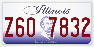 IL license plate Z607832