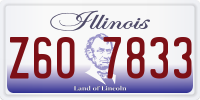 IL license plate Z607833