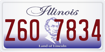 IL license plate Z607834