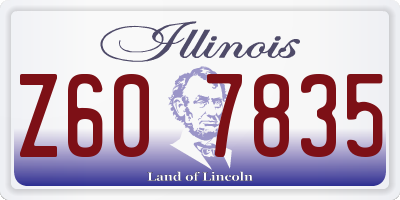 IL license plate Z607835