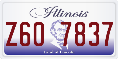 IL license plate Z607837