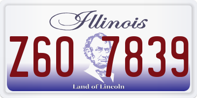 IL license plate Z607839