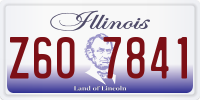 IL license plate Z607841