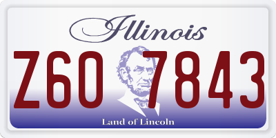 IL license plate Z607843