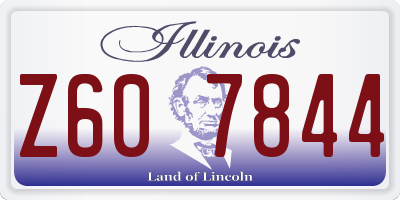 IL license plate Z607844