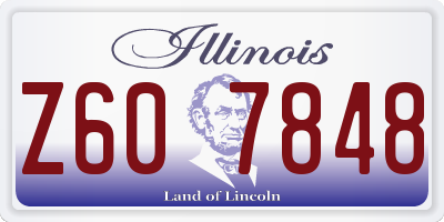 IL license plate Z607848