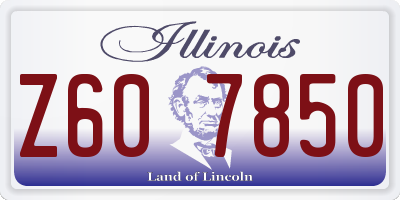 IL license plate Z607850