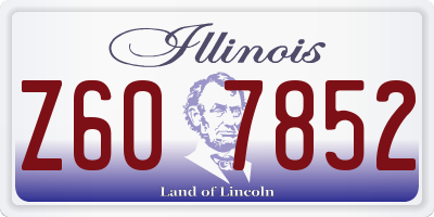 IL license plate Z607852