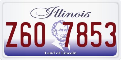 IL license plate Z607853