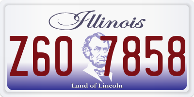 IL license plate Z607858