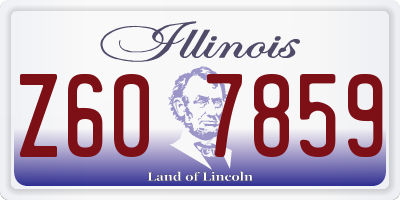 IL license plate Z607859