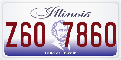 IL license plate Z607860