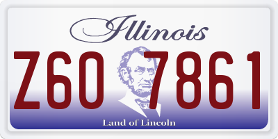 IL license plate Z607861