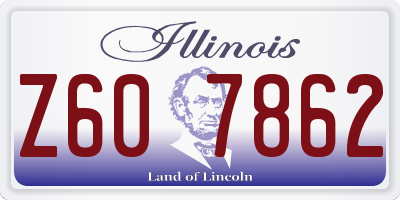 IL license plate Z607862
