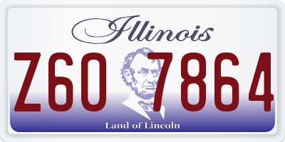 IL license plate Z607864