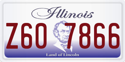 IL license plate Z607866