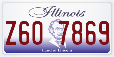 IL license plate Z607869