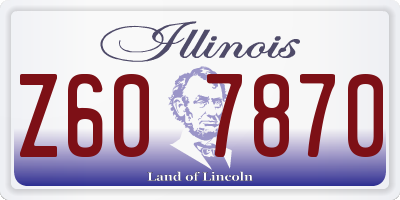 IL license plate Z607870