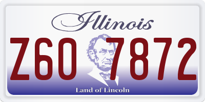 IL license plate Z607872