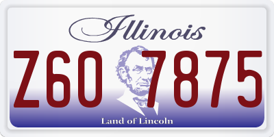 IL license plate Z607875