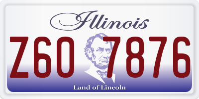 IL license plate Z607876