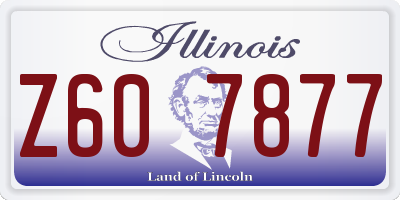 IL license plate Z607877
