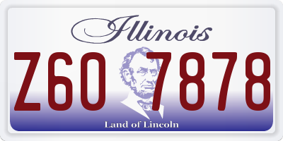 IL license plate Z607878