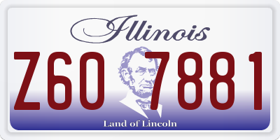 IL license plate Z607881