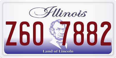 IL license plate Z607882