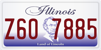 IL license plate Z607885