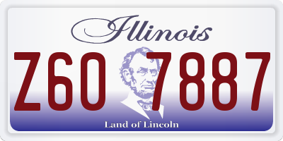 IL license plate Z607887