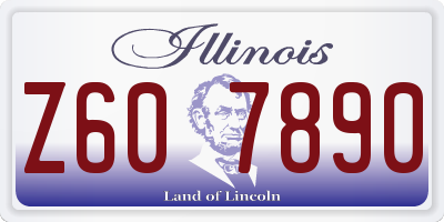 IL license plate Z607890