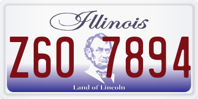 IL license plate Z607894
