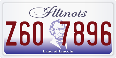 IL license plate Z607896