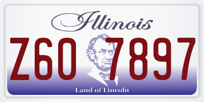 IL license plate Z607897