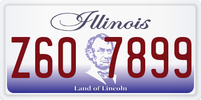 IL license plate Z607899