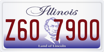 IL license plate Z607900