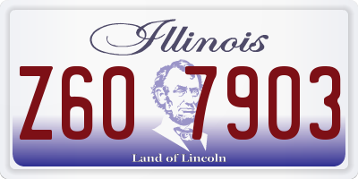 IL license plate Z607903