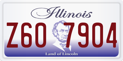 IL license plate Z607904