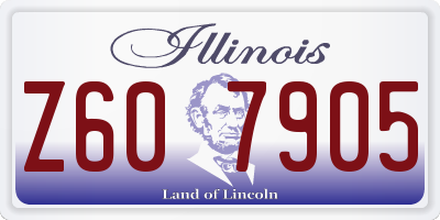 IL license plate Z607905