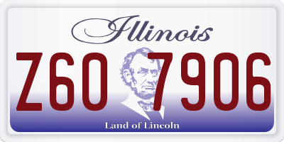 IL license plate Z607906
