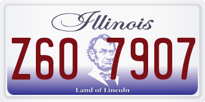 IL license plate Z607907