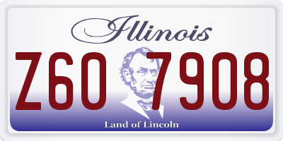 IL license plate Z607908