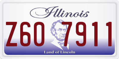 IL license plate Z607911