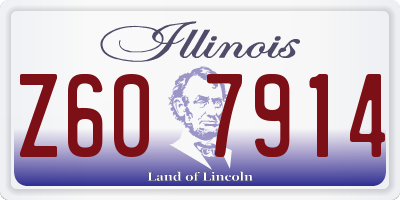 IL license plate Z607914