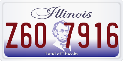 IL license plate Z607916